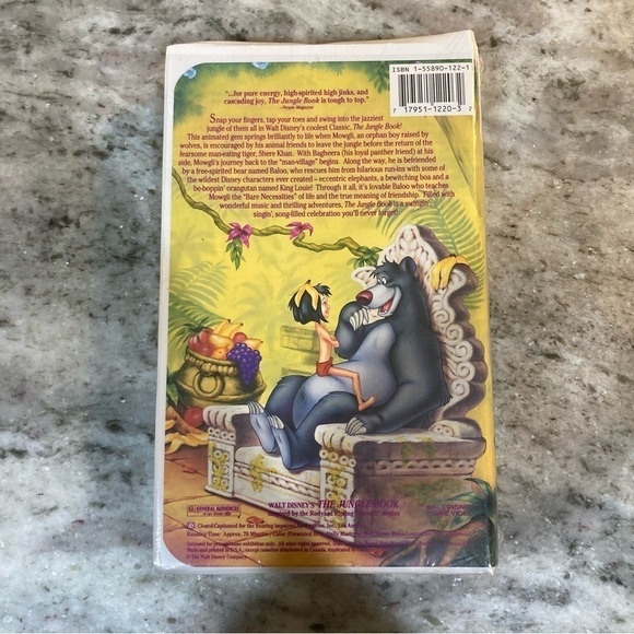 Disney’s The Jungle Book Black Diamond Ultra Rare Sealed Original VHS Tape - Picture 2 of 7